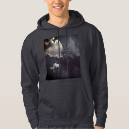Enkelvoudige metaalwolk hoodie