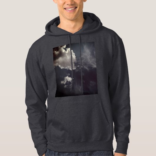Enkelvoudige metaalwolk hoodie (Voorkant)