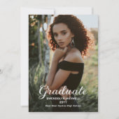 Enkelvoudige, minimale Afstuderen foto van Elegant Kaart (Voorkant)