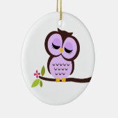 Enkelvoudige Paarse boomkorren Keramisch Ornament (Rechts)