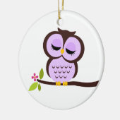 Enkelvoudige Paarse boomkorren Keramisch Ornament (Links)