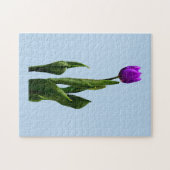 Enkelvoudige Paarse Tulp Legpuzzel (Horizontaal)