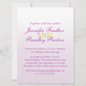 Enkelvoudige paarse tulpkunst grote trouwuitnodigi kaart (Achterkant)