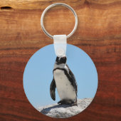 Enkelvoudige pinguïn foto sleutelhanger (Voorkant)