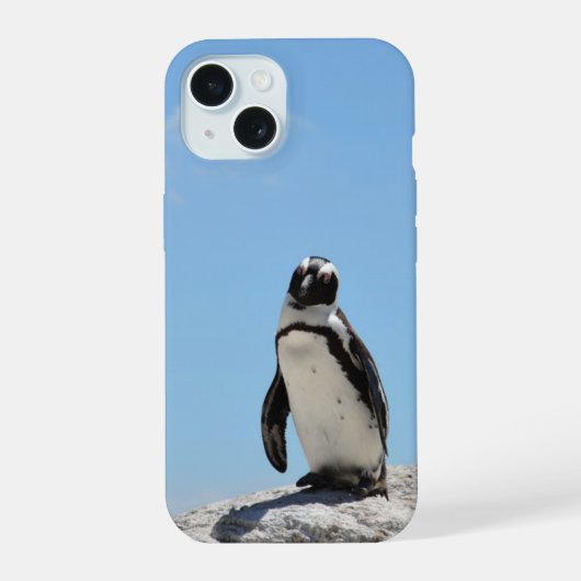 Enkelvoudige pinguïn iPhone 15 case (Achterkant)