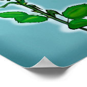 Enkelvoudige regenboogRoos Poster (Hoek)