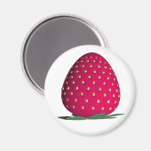 Enkelvoudige rode aardbei magneet (Voorkant / Achterkant)