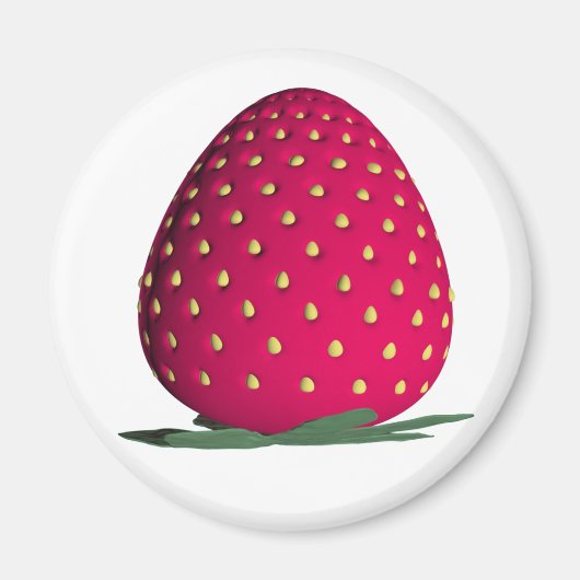 Enkelvoudige rode aardbei magneet (Voorkant)