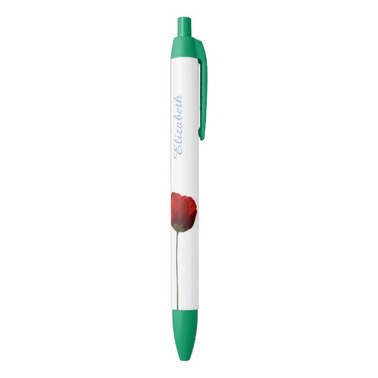 Enkelvoudige rode oppompen Naam Pen (Achterkant (Verticaal))