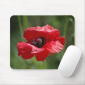 Enkelvoudige rode papaver muismat (Met muis)
