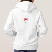 Enkelvoudige rode papaverbloem hoodie (Achterkant)