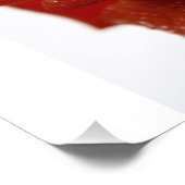 Enkelvoudige rode roze met droogvallen foto afdruk (Hoek)