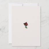 Enkelvoudige  rode rozenweduwen kaart (Achterkant)