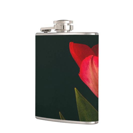 Enkelvoudige rode tulp heupfles (Links)