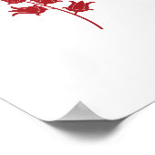 Enkelvoudige rode tulp poster (Hoek)