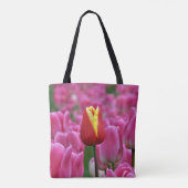 Enkelvoudige rode tulp tote bag (Achterkant)