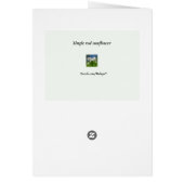 Enkelvoudige rode zonnebloem Blank Kaart (Achterkant)