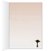 Enkelvoudige rode zonnebloem Blank Kaart (Binnen (Rechts))