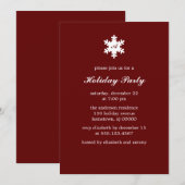 Enkelvoudige Snowflake Monogram Invitaties Kaart (Voorkant / Achterkant)