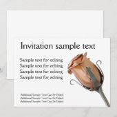 Enkelvoudige stalen roos, voorbeeldtekst voor de u kaart (Voorkant / Achterkant)