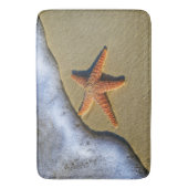 Enkelvoudige Starfish op strand Badmat (Voorkant Verticaal)