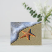 Enkelvoudige Starfish op strand Briefkaart (Staand voorkant)