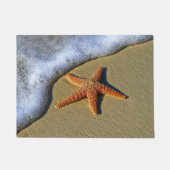 Enkelvoudige Starfish op strand Deurmat (Voorkant)