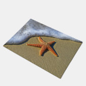 Enkelvoudige Starfish op strand Deurmat (Schuin)