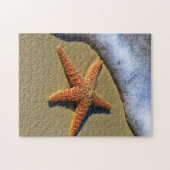 Enkelvoudige Starfish op strand Legpuzzel (Horizontaal)