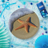 Enkelvoudige Starfish op strand Papieren Bordje (Feest)