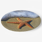 Enkelvoudige Starfish op strand Papieren Bordje (Gekanteld)