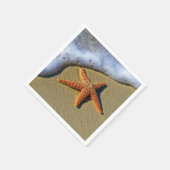 Enkelvoudige Starfish op strand Servetten (Hoek)