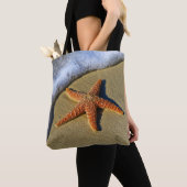 Enkelvoudige Starfish op strand Tote Bag (Dichtbij)