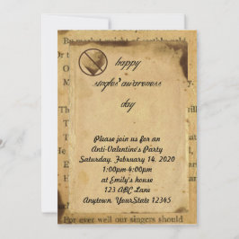Enkelvoudige uitnodiging van anti-Valentijn partij