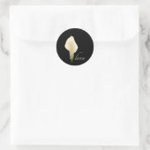 Enkelvoudige witte calla lib ronde sticker (Tas)