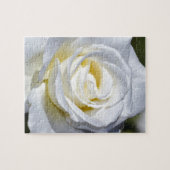 Enkelvoudige witte rozenbloesem legpuzzel (Horizontaal)