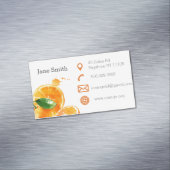 Enkelvoudige, zuivere oranje magnetische visitekaa magnetisch visitekaartje (Voorbeeld)