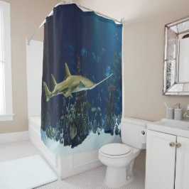 Enkelvoudige zwaardvis douchegordijn