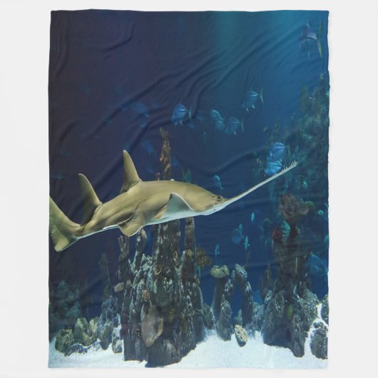 Enkelvoudige zwaardvis fleece deken (Voorkant)