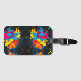 enkelzijdig Splatter Design Bagagelabel
