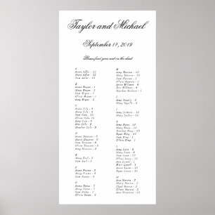 Enkelzijdige alfabetische zitplaats A-M Poster
