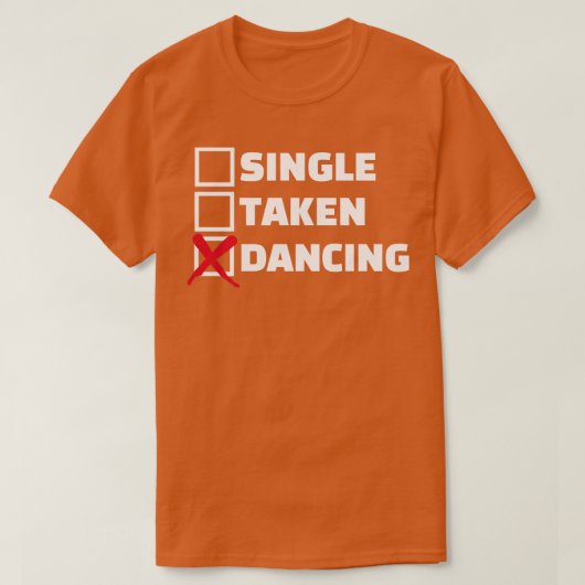 Enkelzijdige dansen t-shirt (Design voorkant)