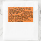 Enkelzijdige doofheid Wieg Sheet Rechthoekige Sticker (Tas)