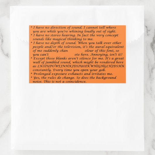 Enkelzijdige doofheid Wieg Sheet Rechthoekige Sticker (Tas)