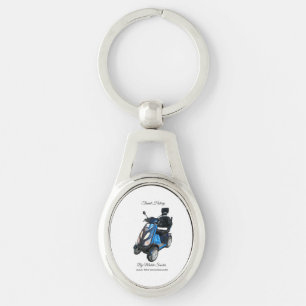 Enkelzijdige ovale sleutelhanger