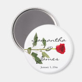 Enkelzijdige rode roze Elegant Magneet (Voorkant / Achterkant)