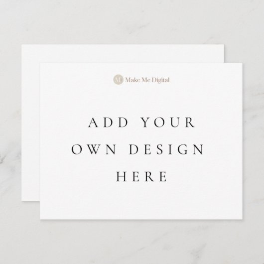 ENKELZIJDIGE UITNODIGINGSKAART 4,25x5,5 inch Ligge Kaart (Voorkant / Achterkant)