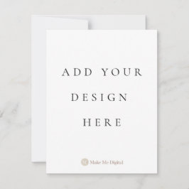 ENKELZIJDIGE UITNODIGINGSKAART 4,25x5,5 inch Portr Kaart