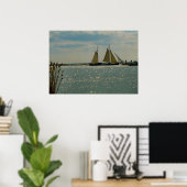 Enkhuizen, traditionele boten op het Ijselmeer Poster (Thuiskantoor)
