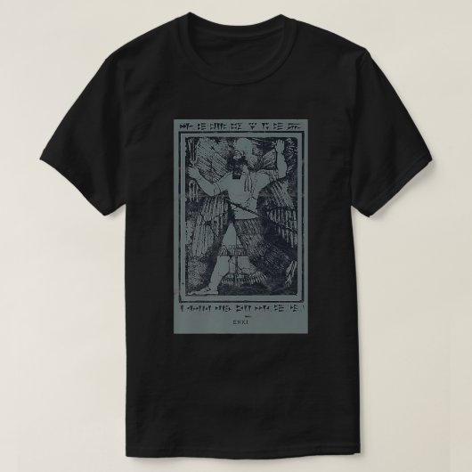 Enki Sumerian Mythology Ancient Astronauts occult T-shirt (Design voorkant)
